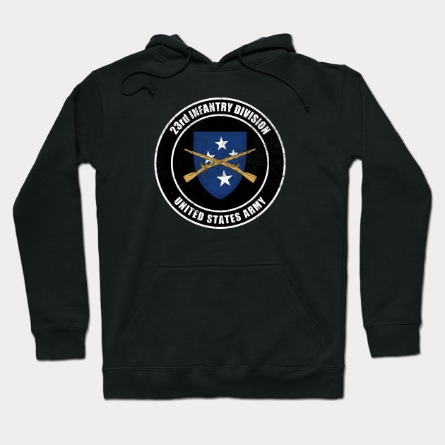 23rd Infantry Division (distressed) Hoodie by Firemission45